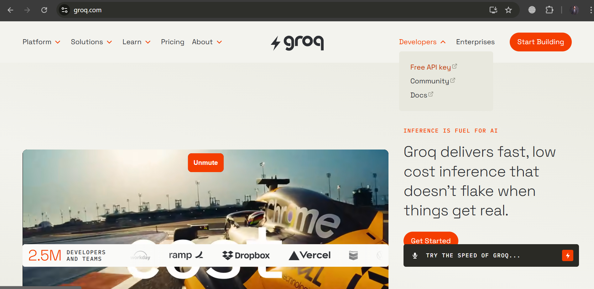 groq home page 